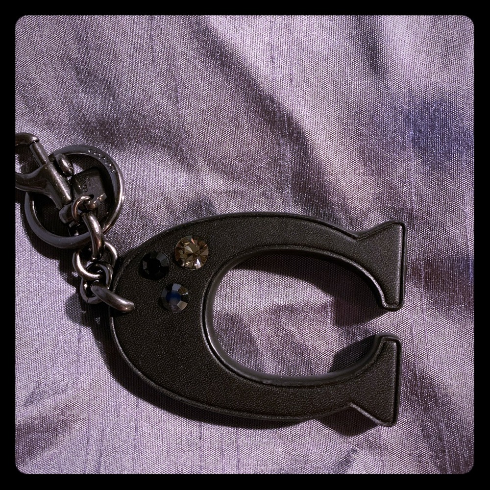 Coach Signature Keychain in Black
